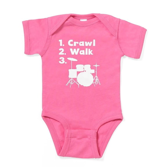 CafePress - Crawl Walk Drum Body Suit - Cute Infant Bodysuit Baby Romper - Size Newborn - 24 Months