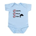 thumbnail image 1 of CafePress - Crawl Walk Fish Body Suit - Baby Light Bodysuit, Size Newborn - 24 Months, 1 of 4