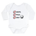 thumbnail image 1 of CafePress - Crawl Walk Golf Body Suit - Long Sleeve Cotton Baby Bodysuit, 1 of 4