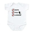 thumbnail image 1 of CafePress - Crawl Walk Lacrosse Body Suit - Baby Light Bodysuit, Size Newborn - 24 Months, 1 of 4