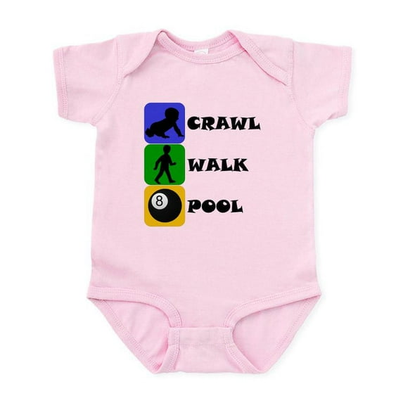 CafePress - Crawl Walk Pool Body Suit - Baby Light Bodysuit, Size Newborn - 24 Months