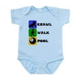 thumbnail image 1 of CafePress - Crawl Walk Pool Body Suit - Baby Light Bodysuit, Size Newborn - 24 Months, 1 of 4