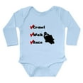 thumbnail image 1 of CafePress - Crawl Walk Race Body Suit - Long Sleeve Cotton Baby Bodysuit, 1 of 4