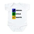 thumbnail image 1 of CafePress - Crawl Walk Skate Body Suit - Baby Light Bodysuit, Size Newborn - 24 Months, 1 of 4