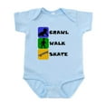 thumbnail image 1 of CafePress - Crawl Walk Skate Body Suit - Baby Light Bodysuit, Size Newborn - 24 Months, 1 of 4
