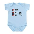 thumbnail image 1 of CafePress - Crawl Walk Ski Body Suit - Baby Light Bodysuit, Size Newborn - 24 Months, 1 of 4