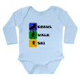 thumbnail image 1 of CafePress - Crawl Walk Ski Body Suit - Long Sleeve Cotton Baby Bodysuit, 1 of 4