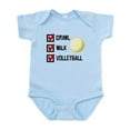 thumbnail image 1 of CafePress - Crawl Walk Volleyball Body Suit - Baby Light Bodysuit, Size Newborn - 24 Months, 1 of 4