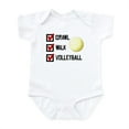 thumbnail image 1 of CafePress - Crawl Walk Volleyball Body Suit - Baby Light Bodysuit, Size Newborn - 24 Months, 1 of 4
