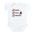 thumbnail image 1 of CafePress - Crawl Walk Wrestle Body Suit - Baby Light Bodysuit, Size Newborn - 24 Months, 1 of 4