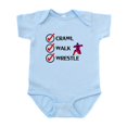 thumbnail image 1 of CafePress - Crawl Walk Wrestle Body Suit - Baby Light Bodysuit, Size Newborn - 24 Months, 1 of 4