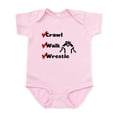 thumbnail image 1 of CafePress - Crawl Walk Wrestle Body Suit - Baby Light Bodysuit, Size Newborn - 24 Months, 1 of 4