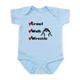 thumbnail image 1 of CafePress - Crawl Walk Wrestle Body Suit - Baby Light Bodysuit, Size Newborn - 24 Months, 1 of 4