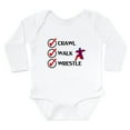 thumbnail image 1 of CafePress - Crawl Walk Wrestle Body Suit - Long Sleeve Cotton Baby Bodysuit, 1 of 4