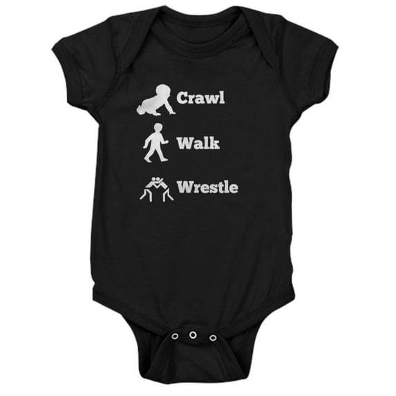 CafePress - Crawl Walk Wrestle - Cute Infant Bodysuit Baby Romper