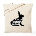thumbnail image 1 of CafePress - Crazy Bunny Lady Tote Bag - Unisex Canvas Tote Bag, Beige, 1-Piece, 1 of 6