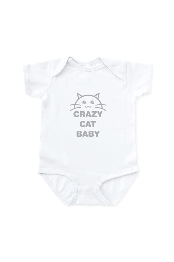 - Crazy Cat Baby Body Suit - Baby Light Bodysuit, Size Newborn - 24 Months