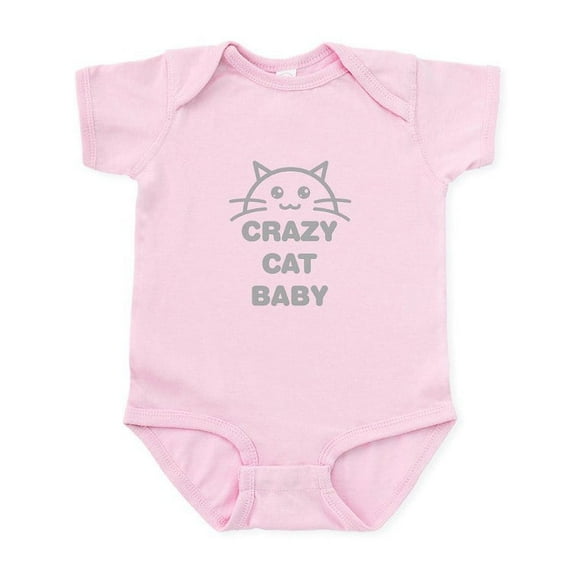 CafePress - Crazy Cat Baby Body Suit - Baby Light Bodysuit, Size Newborn - 24 Months