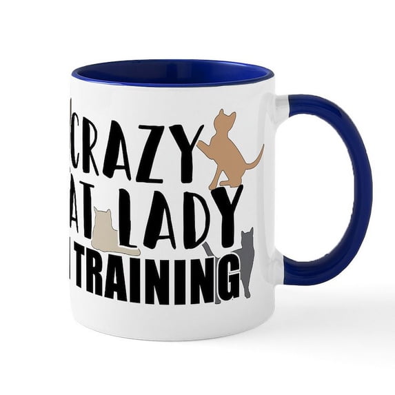 CafePress - Crazy Cat Lady - 11 oz Ceramic Mug - Novelty Coffee Tea Cup
