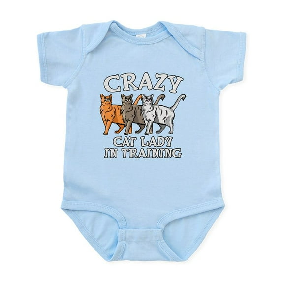 CafePress - Crazy Cat Lady Baby Light Bodysuit - Baby Light Bodysuit, Size Newborn - 24 Months