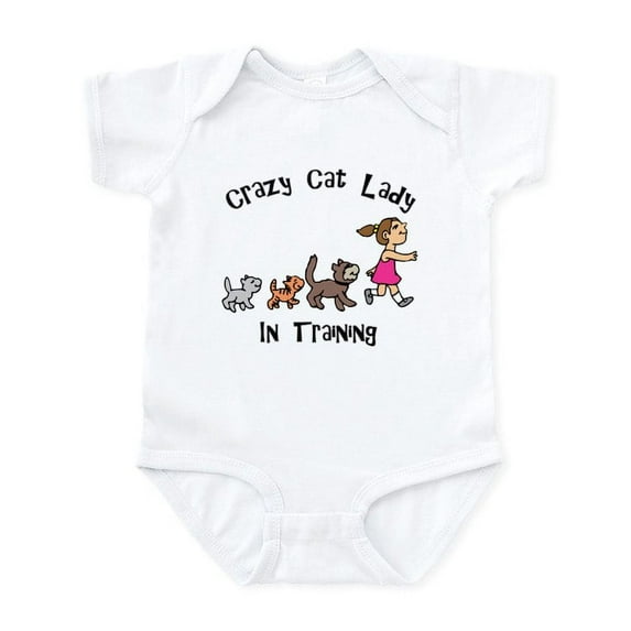 CafePress - Crazy Cat Lady In Training Infant Bodysuit - Baby Light Bodysuit, Size Newborn - 24 Months