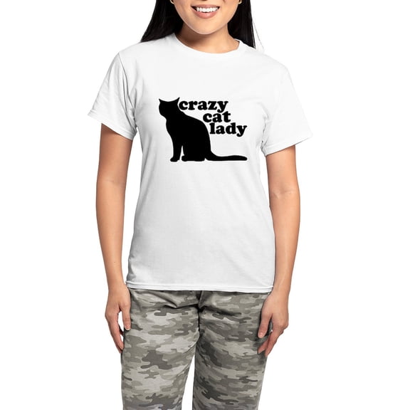 CafePress - Crazy Cat Lady Pajamas - Women's Short Sleeve Print T-Shirt and Pants Light Cotton Pajama Set