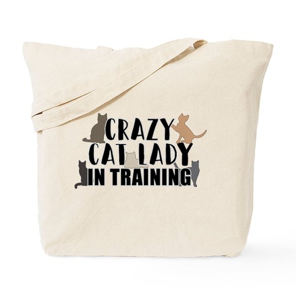 CafePress - Crazy Cat Lady Tote Bag - Unisex Canvas Tote Bag, Beige, 1-Piece
