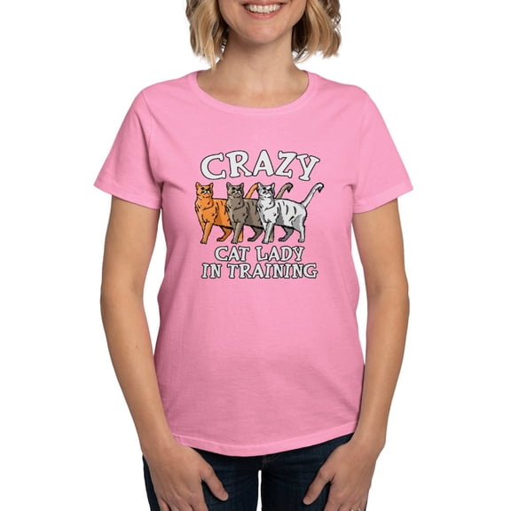 CafePress - Crazy Cat Lady Women's Classic T Shirt - Women's Traditional Fit Dark T-Shirt