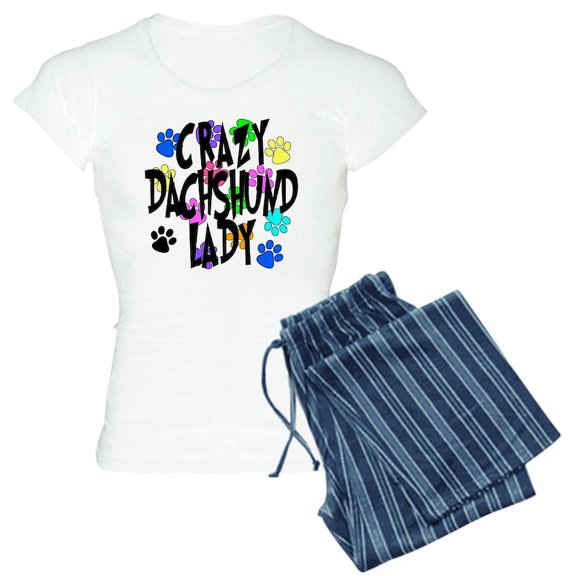 CafePress - Crazy Dachshund Lady - Women's Light Pajamas