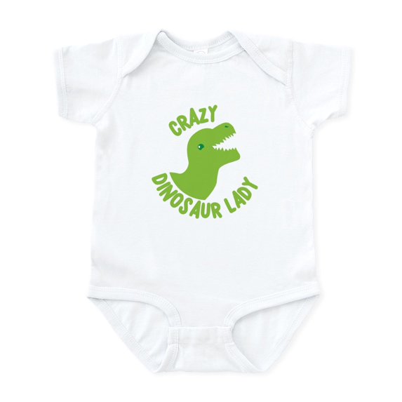 CafePress - Crazy Dinosaur Lady Body Suit - Baby Light Bodysuit, Size Newborn - 24 Months