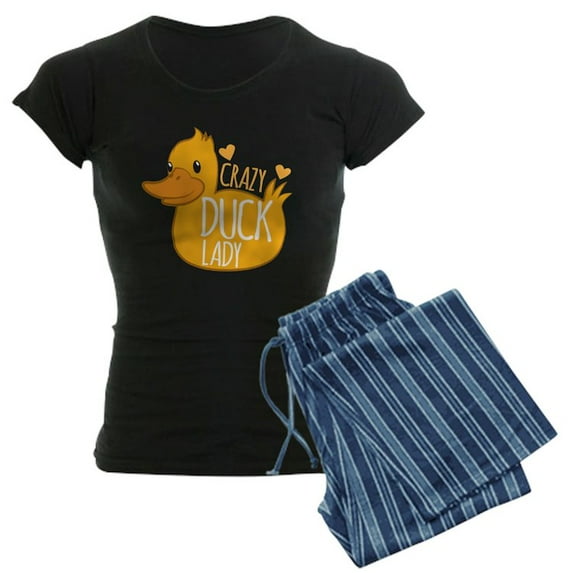CafePress - Crazy Duck Lady Pajamas - Women's Dark Pajamas