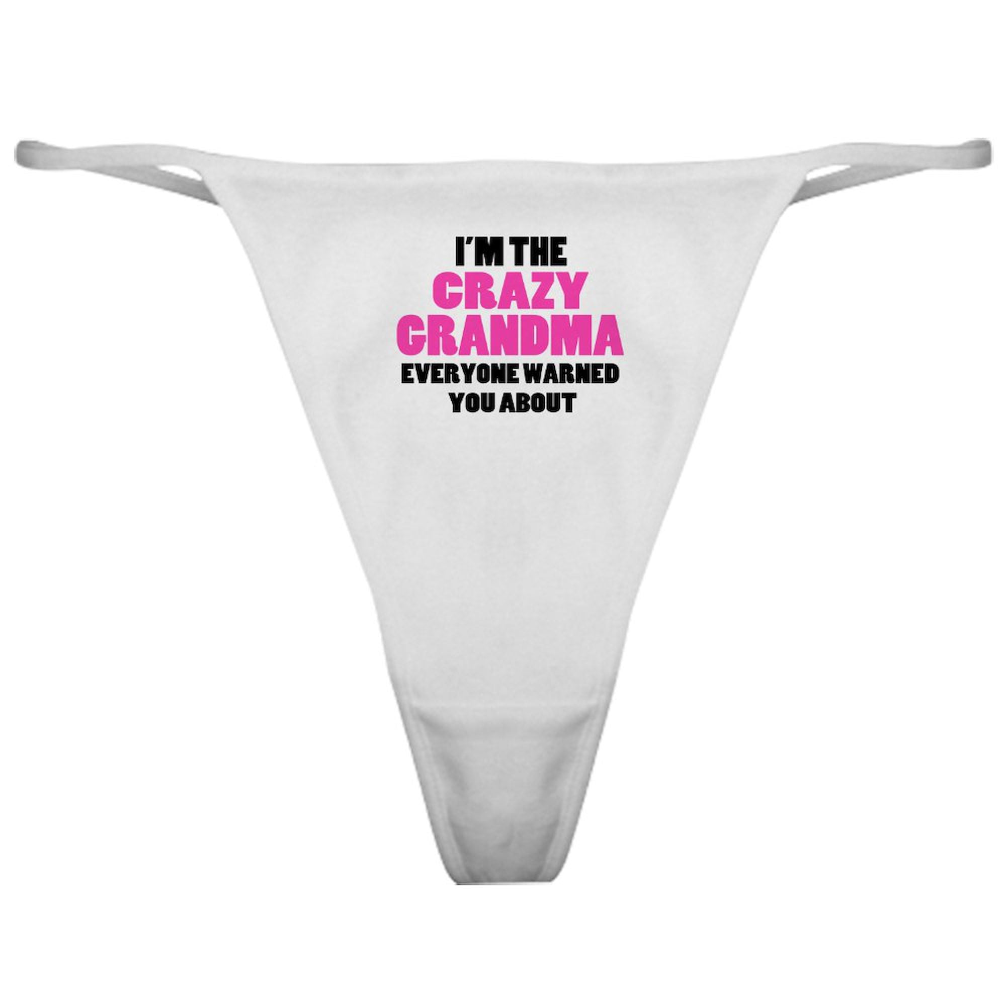 CafePress Women's Sexy Thong Panties Novelty Underwear - Crazy Grandma Design - Walmart.com CafePress Women's Sexy Thong Panties Novelty Underwear - Crazy Grandma Design - Walmart.com