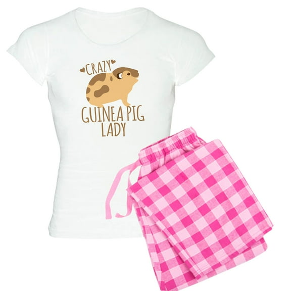 CafePress - Crazy Guinea Pig Lady Pajamas - Women's Light Pajamas