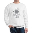 thumbnail image 1 of CafePress - Crazy Hedgehog Lady Jumper - Crew Neck Sweatshirt, 1 of 4