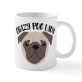 thumbnail image 1 of CafePress - Crazy Pug Lady - 11 oz Ceramic Mug - Novelty Coffee Tea Cup, 1 of 4