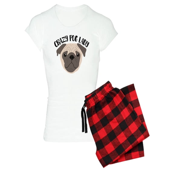 CafePress - Crazy Pug Lady - Women's Light Pajamas
