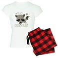 thumbnail image 1 of CafePress - Crazy Racoon Lady Pajamas - Women's Light Pajamas, 1 of 4