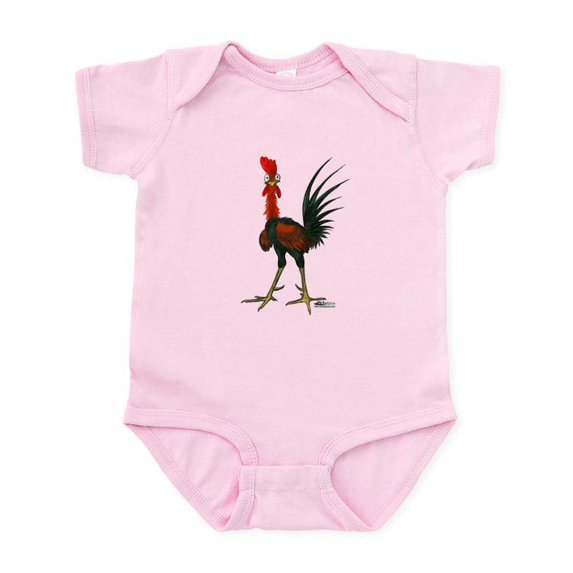CafePress - Crazy Rooster Body Suit - Baby Light Bodysuit, Size Newborn - 24 Months