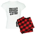 thumbnail image 1 of CafePress - Crazy Springer Spaniel Lady Pajamas - Women's Light Pajamas, 1 of 4