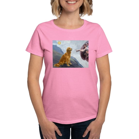 CafePress - Creation (#2) & Golden Women's Dark T Shirt - Women's Traditional Fit Dark T-Shirt