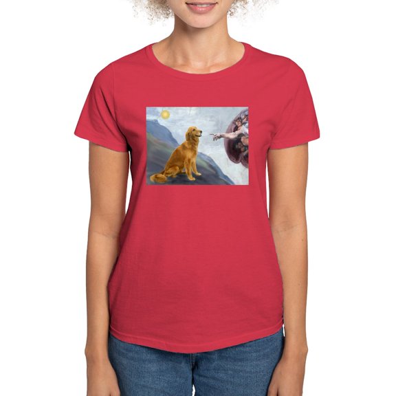 CafePress - Creation (#2) & Golden Women's Dark T Shirt - Women's Traditional Fit Dark T-Shirt