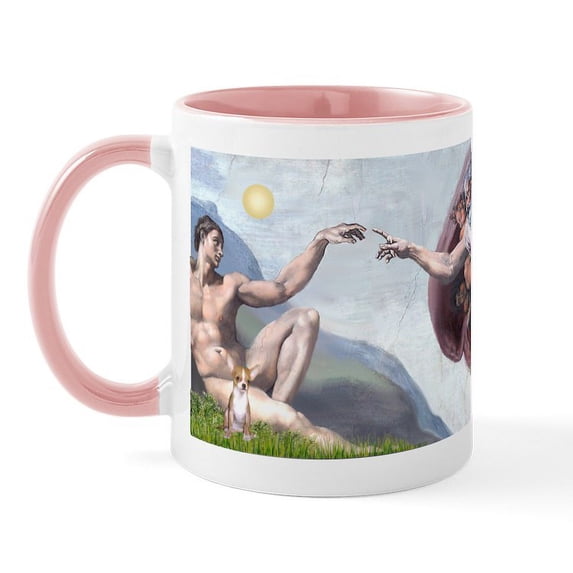 CafePress - Creation / Chihuahua Mug - 11 oz Ceramic Mug - Novelty Coffee Tea Cup