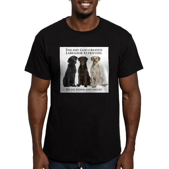 CafePress - Creation Of Labs T Shirt - Men's Fitted T-Shirt