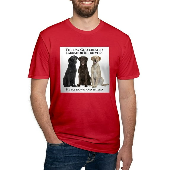 CafePress - Creation Of Labs T Shirt - Men's Fitted T-Shirt