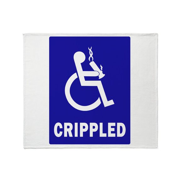 CafePress - Crippled Throw Blanket - Soft Fleece Throw Blanket, 50"x60" for All Ages