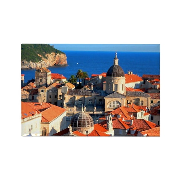 CafePress - Croatia Downtown - Rectangle Magnet, 2"x3" Refrigerator Magnet