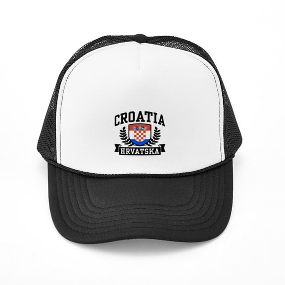CafePress - Croatia Hrvatska - Adjustable Unisex Printed Trucker Hat with Mesh Back