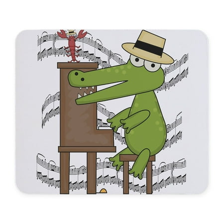 CafePress - Crocodile At Piano Mousepad - Non-slip Rubber Mousepad, Gaming Mouse Pad