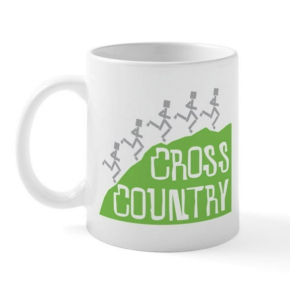 CafePress - Cross Country Running Hill Mug - 11 oz Ceramic Mug - Novelty Coffee Tea Cup