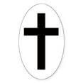 thumbnail image 1 of CafePress - Cross Oval Sticker - Sticker (Oval), 1 of 1